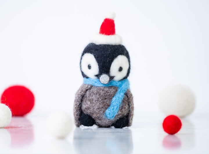 Needle felted penguin