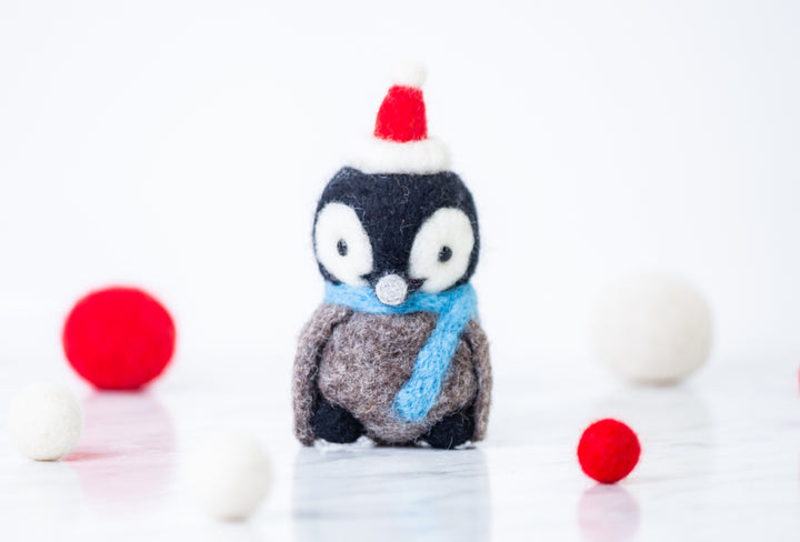 Needle felted penguin