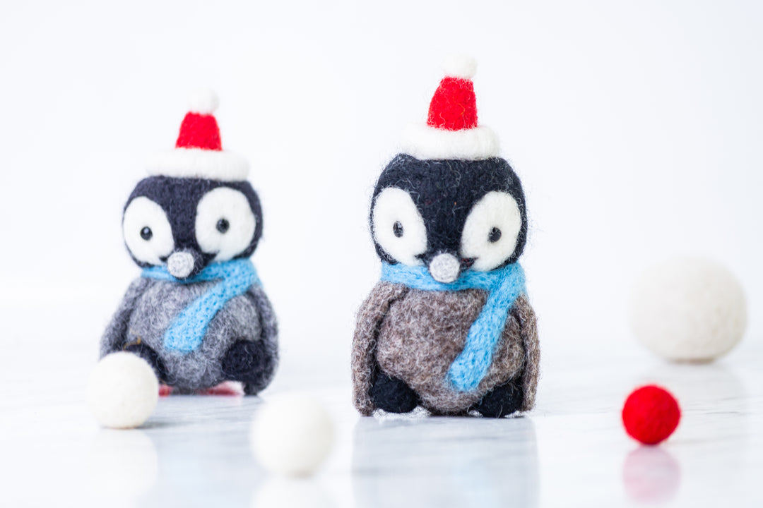 Needle felted penguin