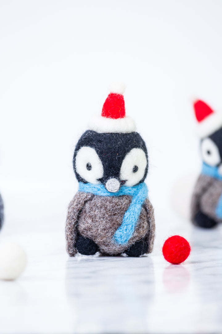 Needle felted penguin