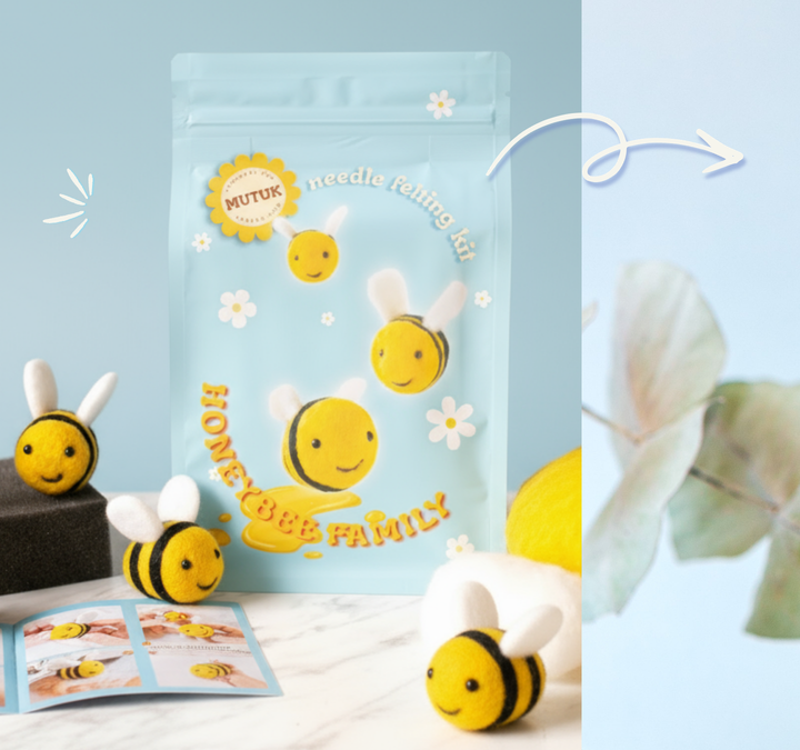 Honeybees Needle Felting Kit