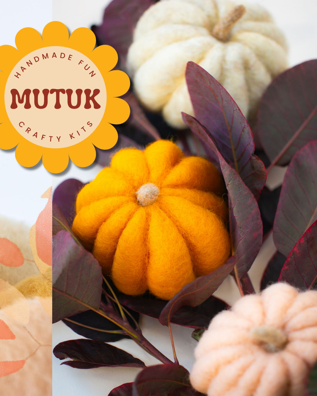 Pastel Pumpkins Felting Kit