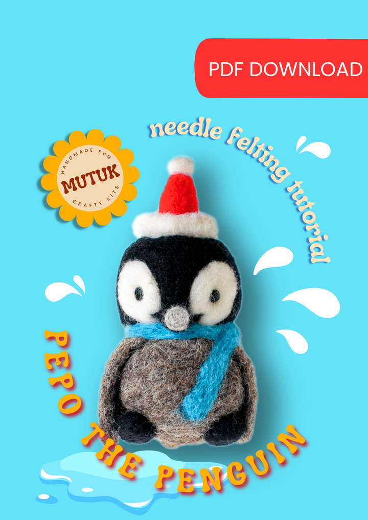 Needle Felted Christmas Penguin Tutorial - Digital Instructions - PDF Download