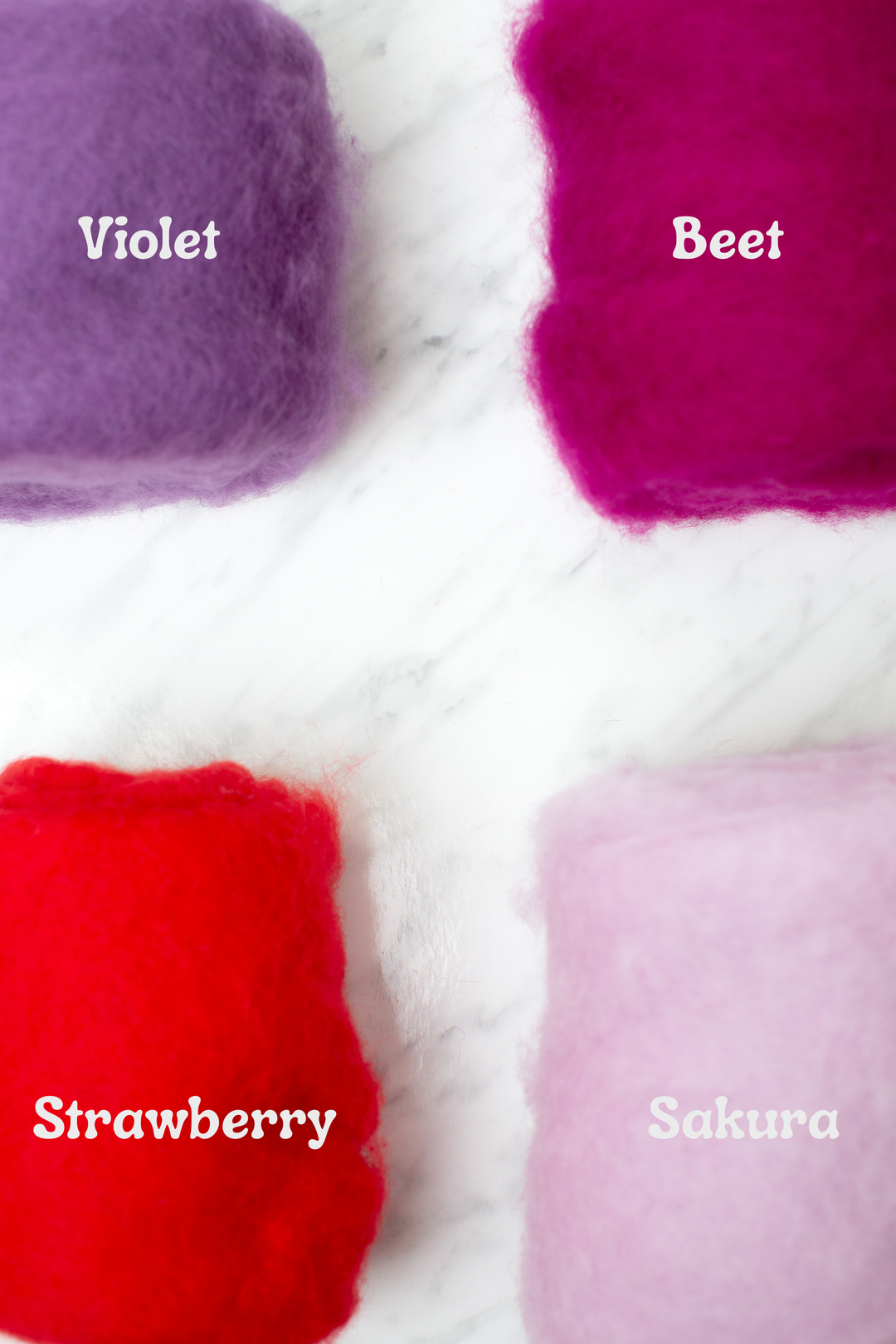 Deep Pink Beet Carded Merino Wool