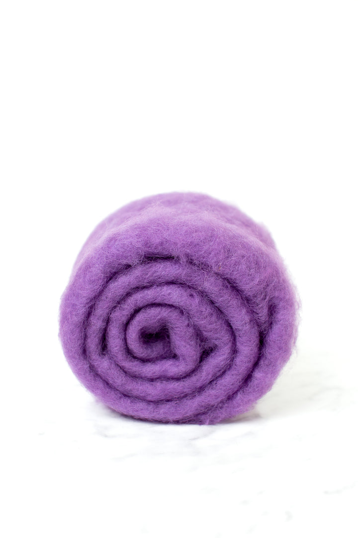 Purple Carded Merino Wool