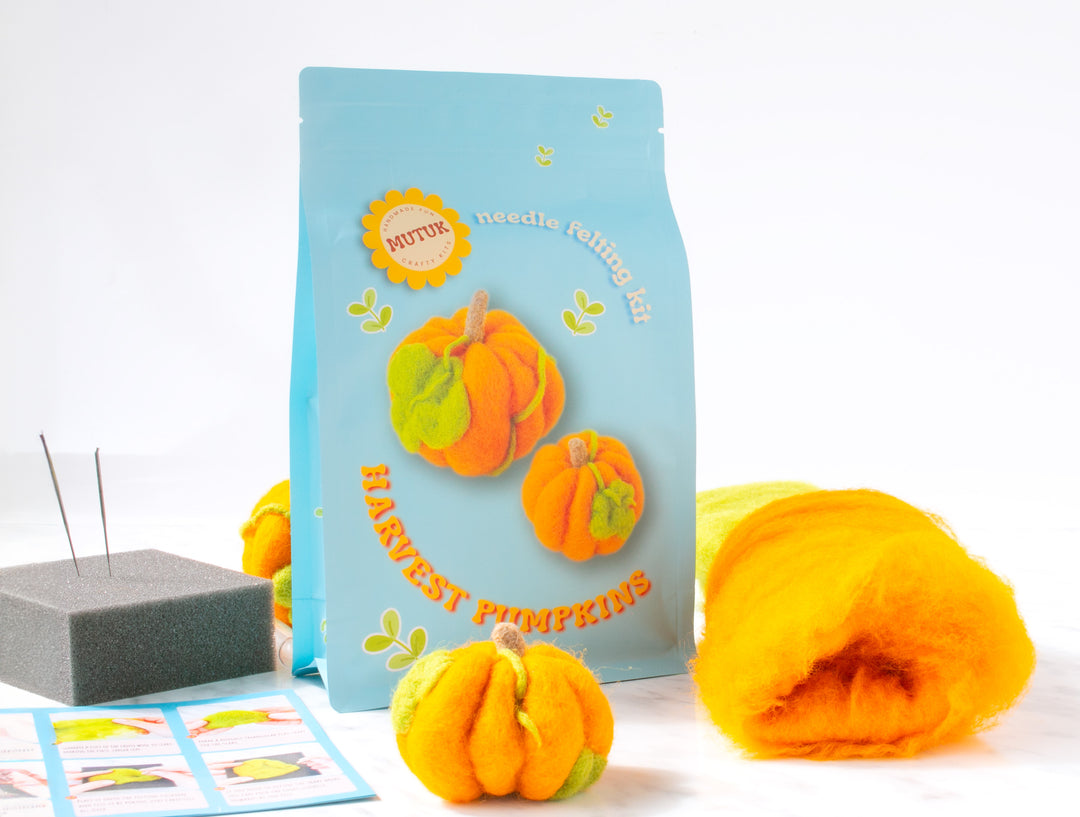 Orange Pumpkins Felting Kit