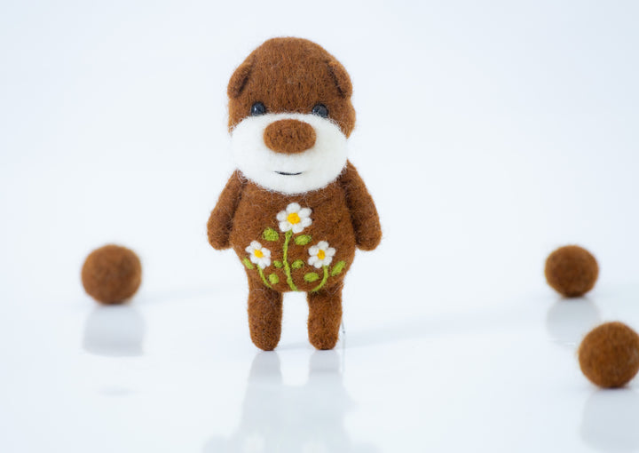 Needle Felted Brown Bear