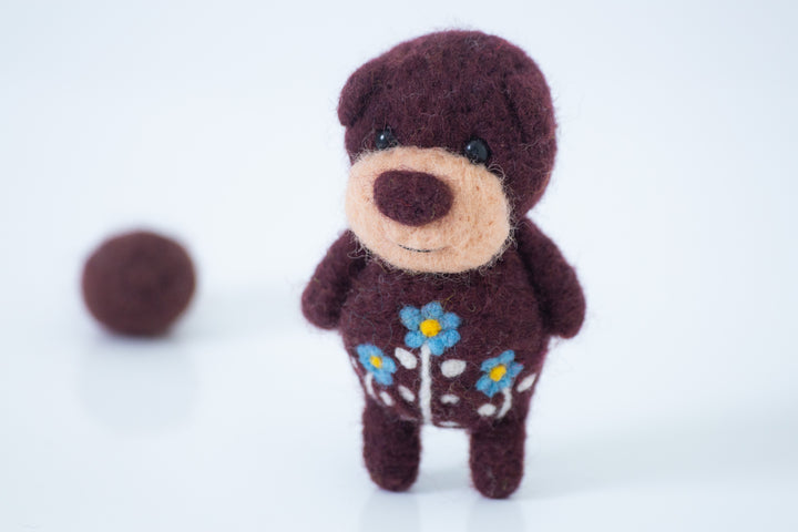 Needle Felted Brown Bear