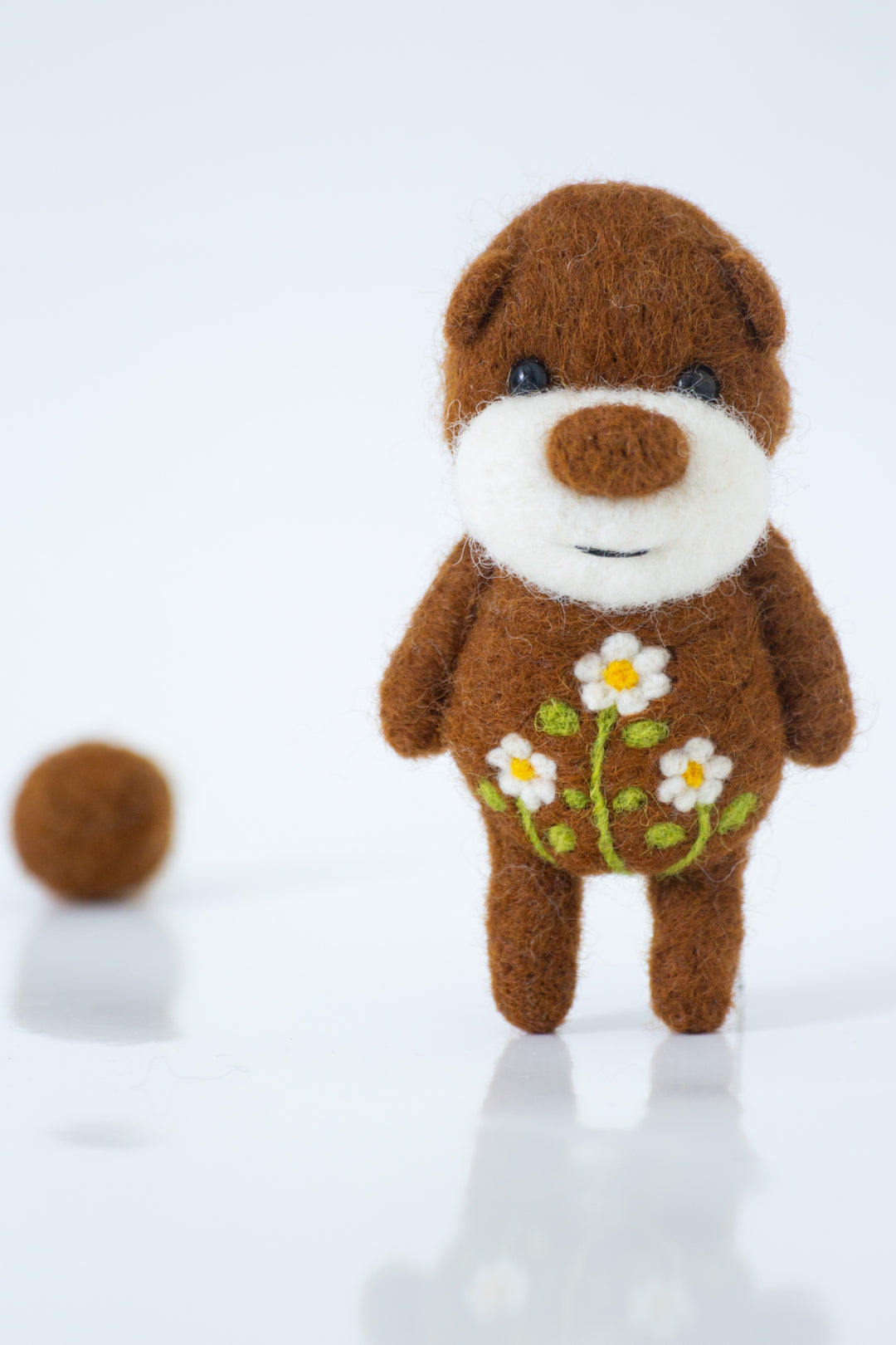 Needle Felted Brown Bear