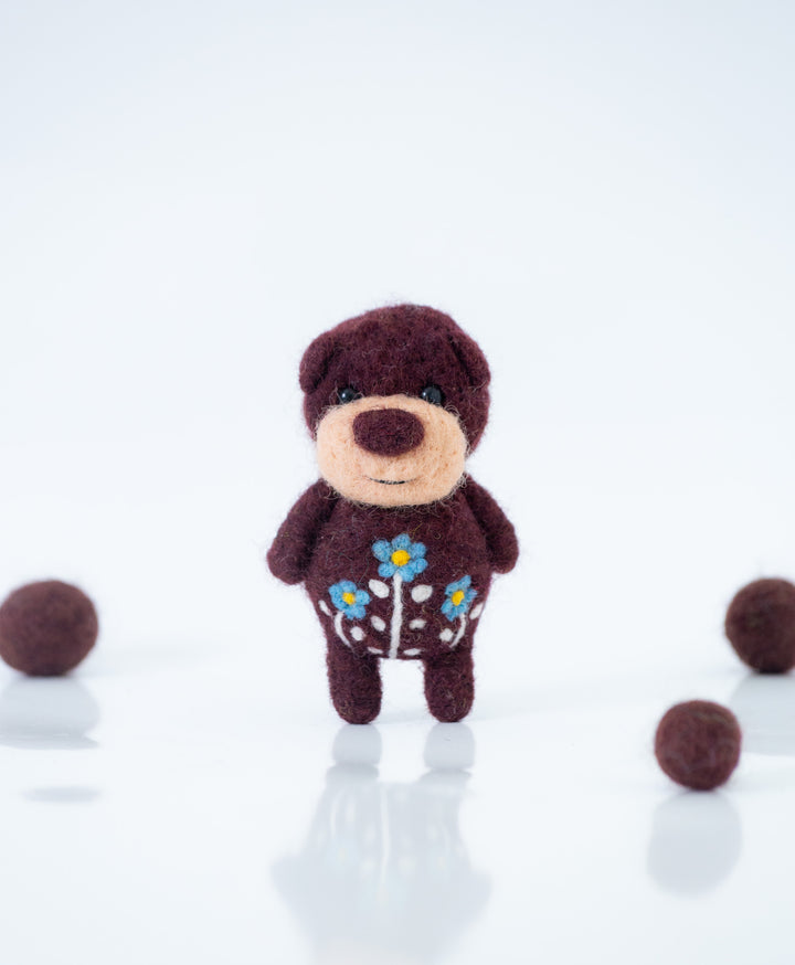 Needle Felted Brown Bear