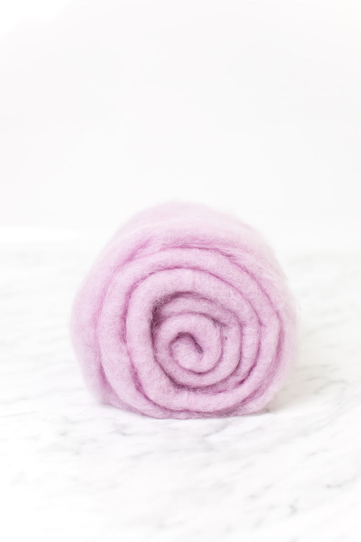 Pink Carded Merino Wool