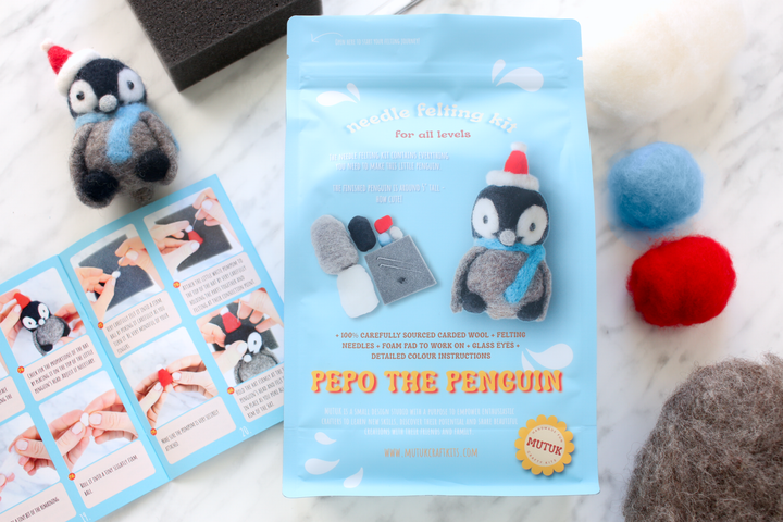 Penguin Needle Felting Kit