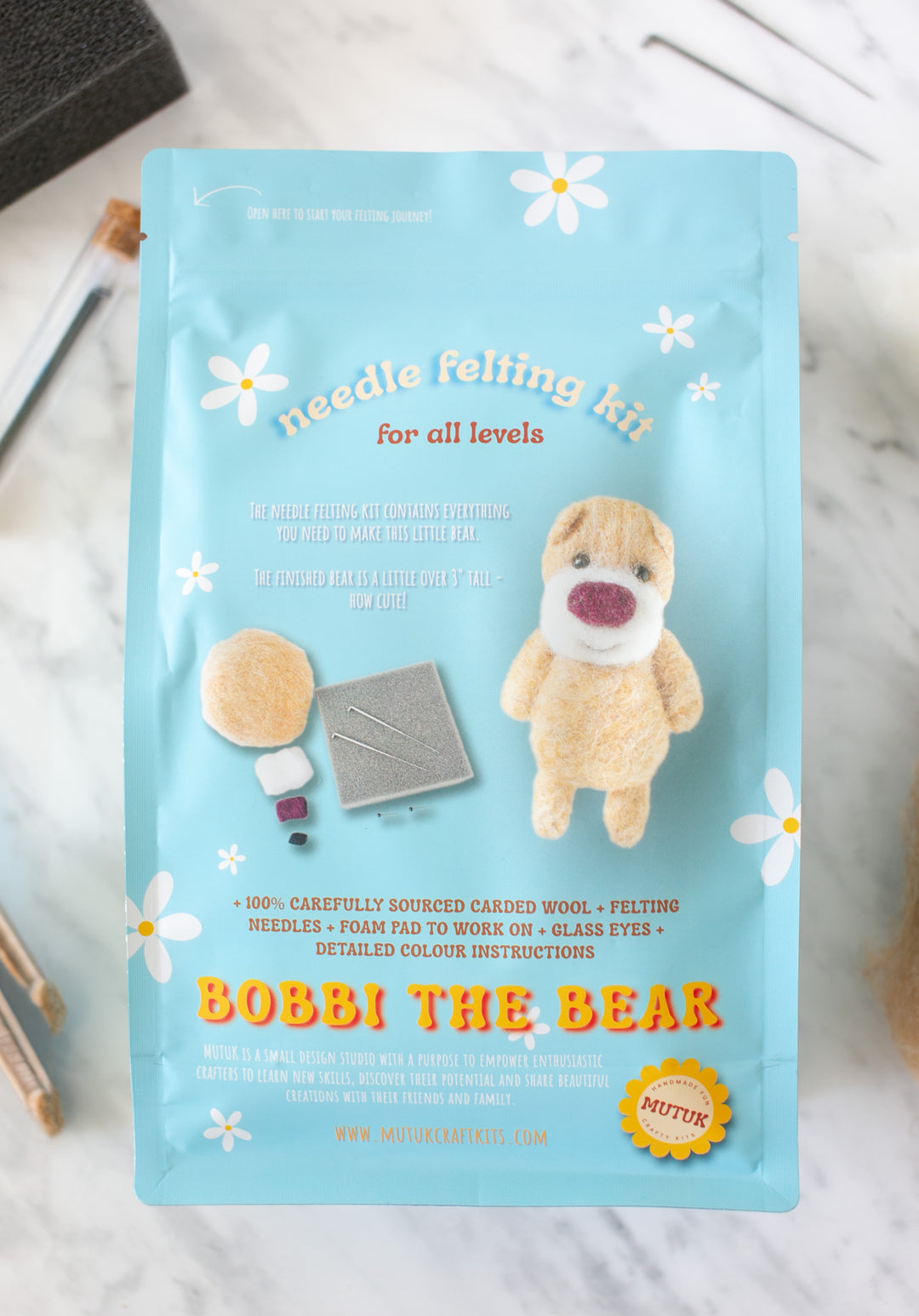 Bobbi the Bear Needle Felting Kit