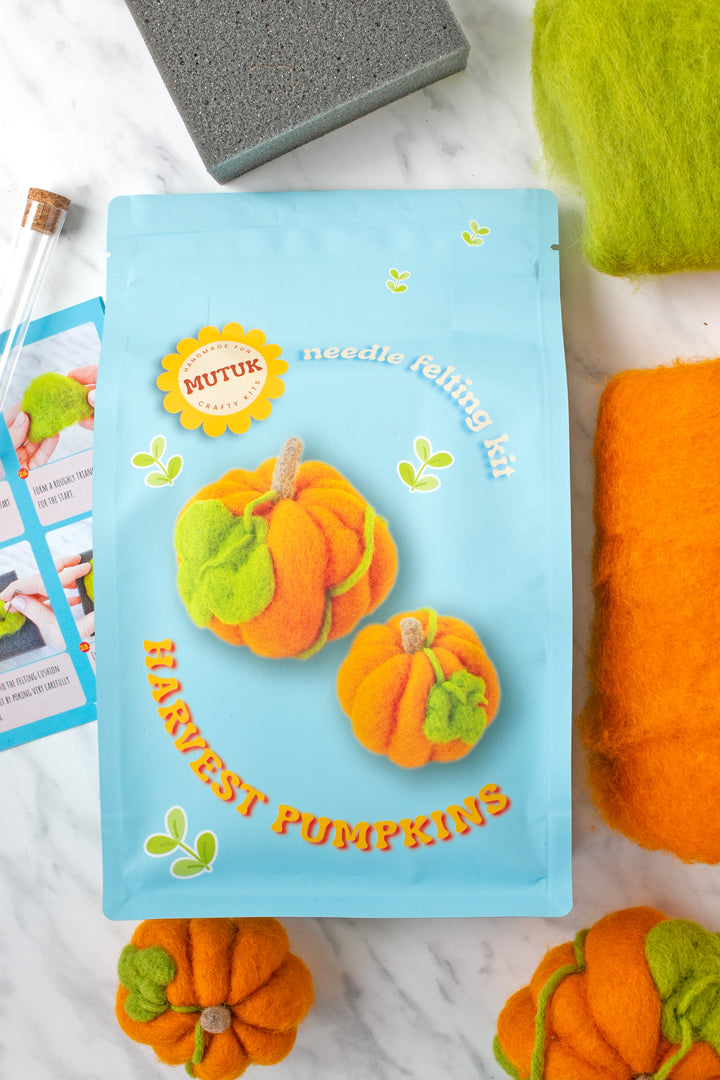 Orange Pumpkins Felting Kit