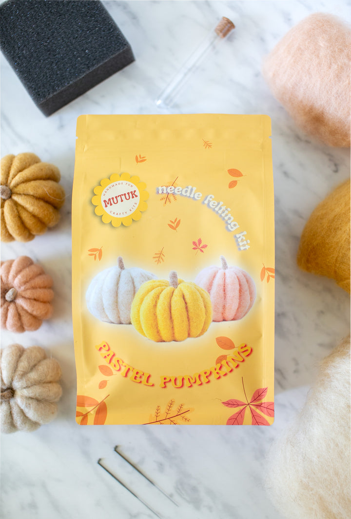 Pastel Pumpkins Felting Kit