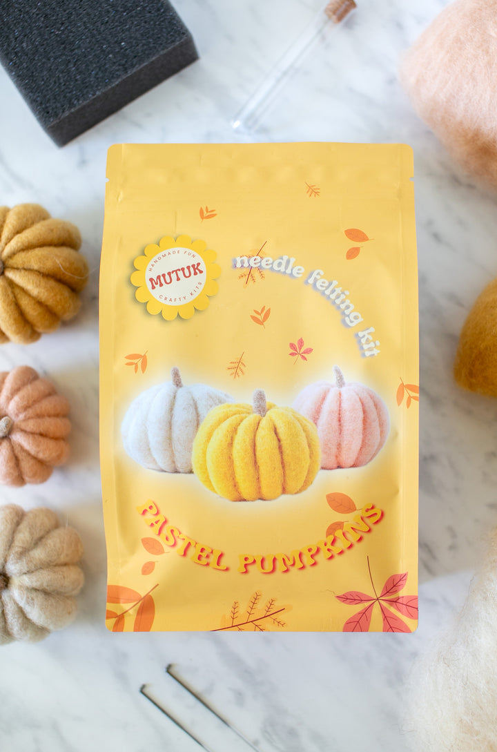 Pastel Pumpkins Felting Kit