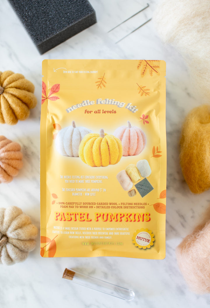 Pastel Pumpkins Felting Kit