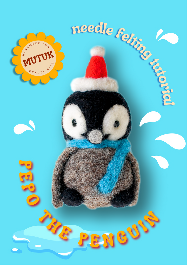 Needle Felted Christmas Penguin Tutorial - Digital Instructions - PDF Download