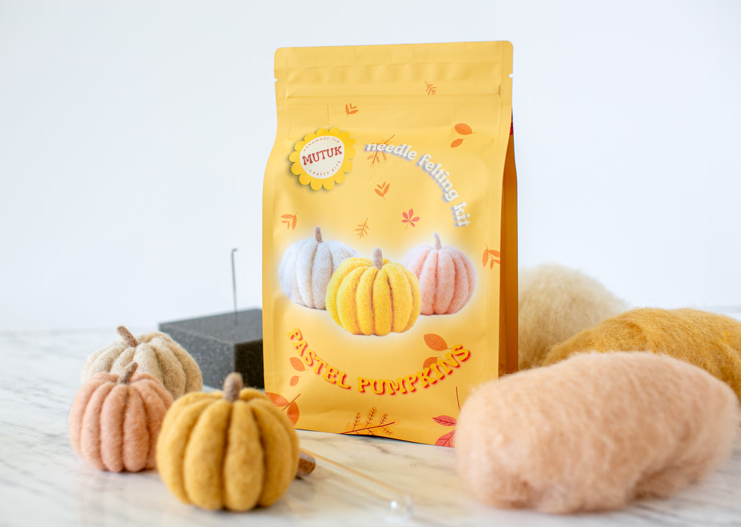 Pastel Pumpkins Felting Kit