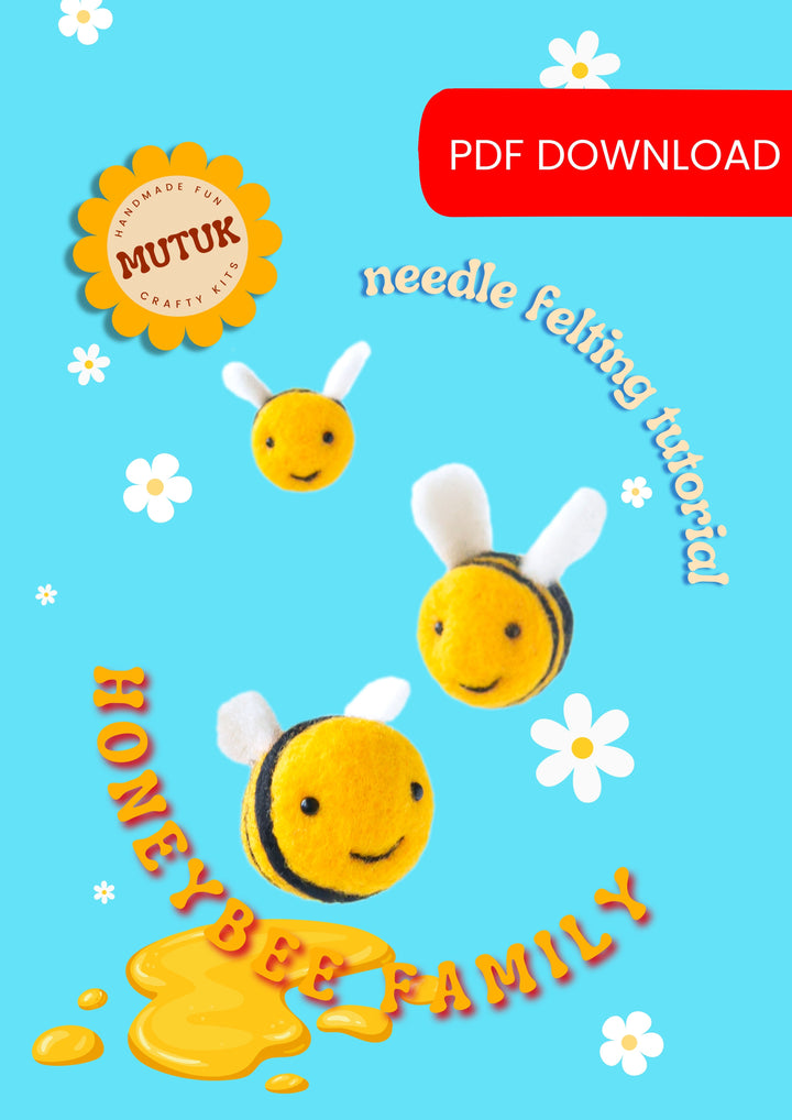 Needle Felted Honey Bee Tutorial - Digital Instructions - PDF Download