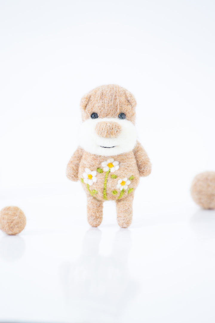 Needle Felted Brown Bear