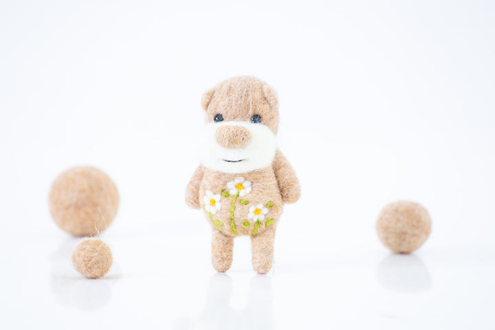 Needle Felted Brown Bear