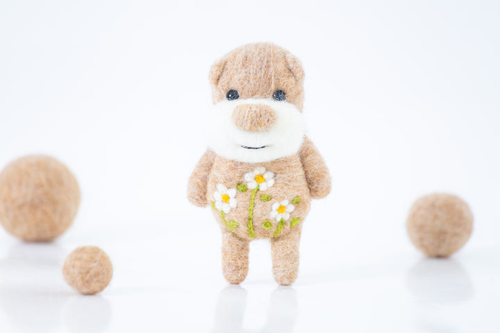 Needle Felted Brown Bear