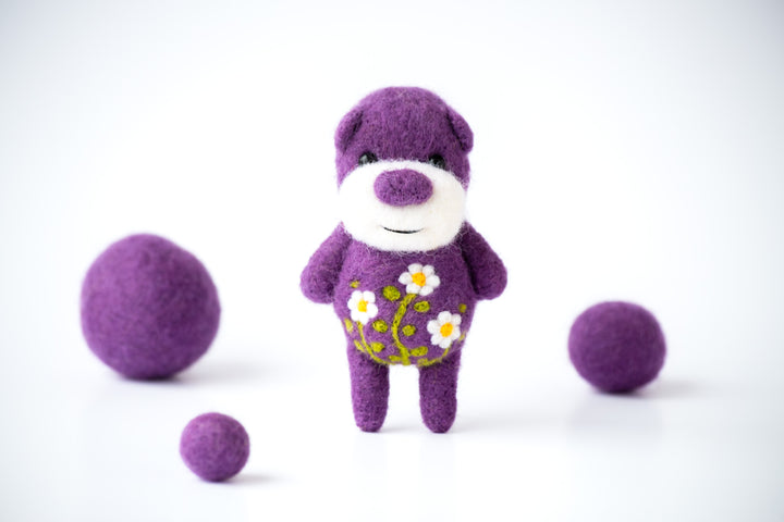 Needle Felted Blossom Bear