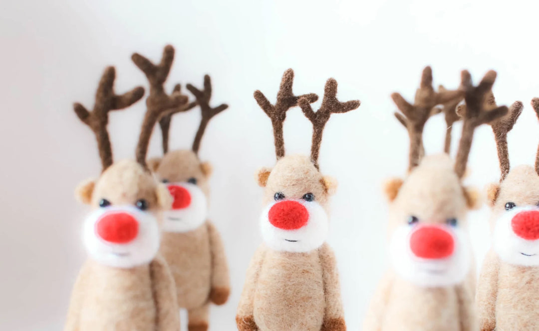 Felted Reindeer Christmas ornament