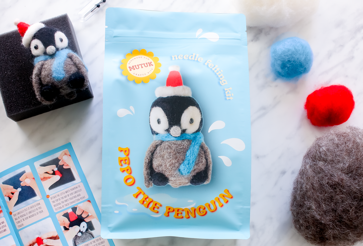 Penguin Needle Felting Kit