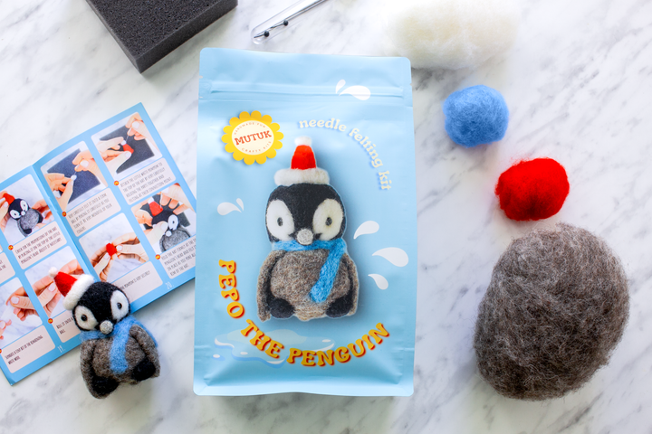 Penguin Needle Felting Kit