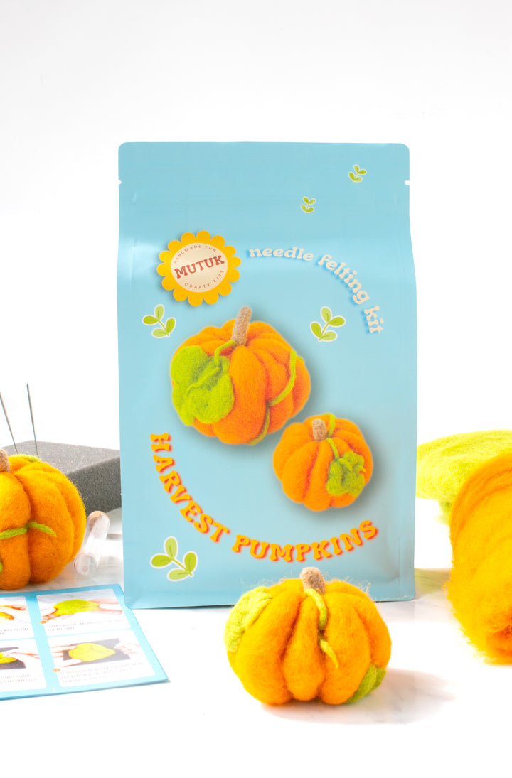 Orange Pumpkins Felting Kit