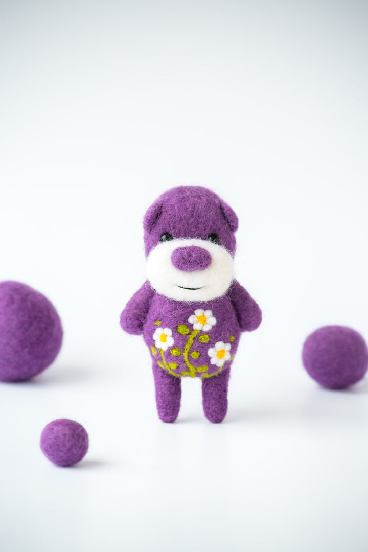 Needle Felted Blossom Bear