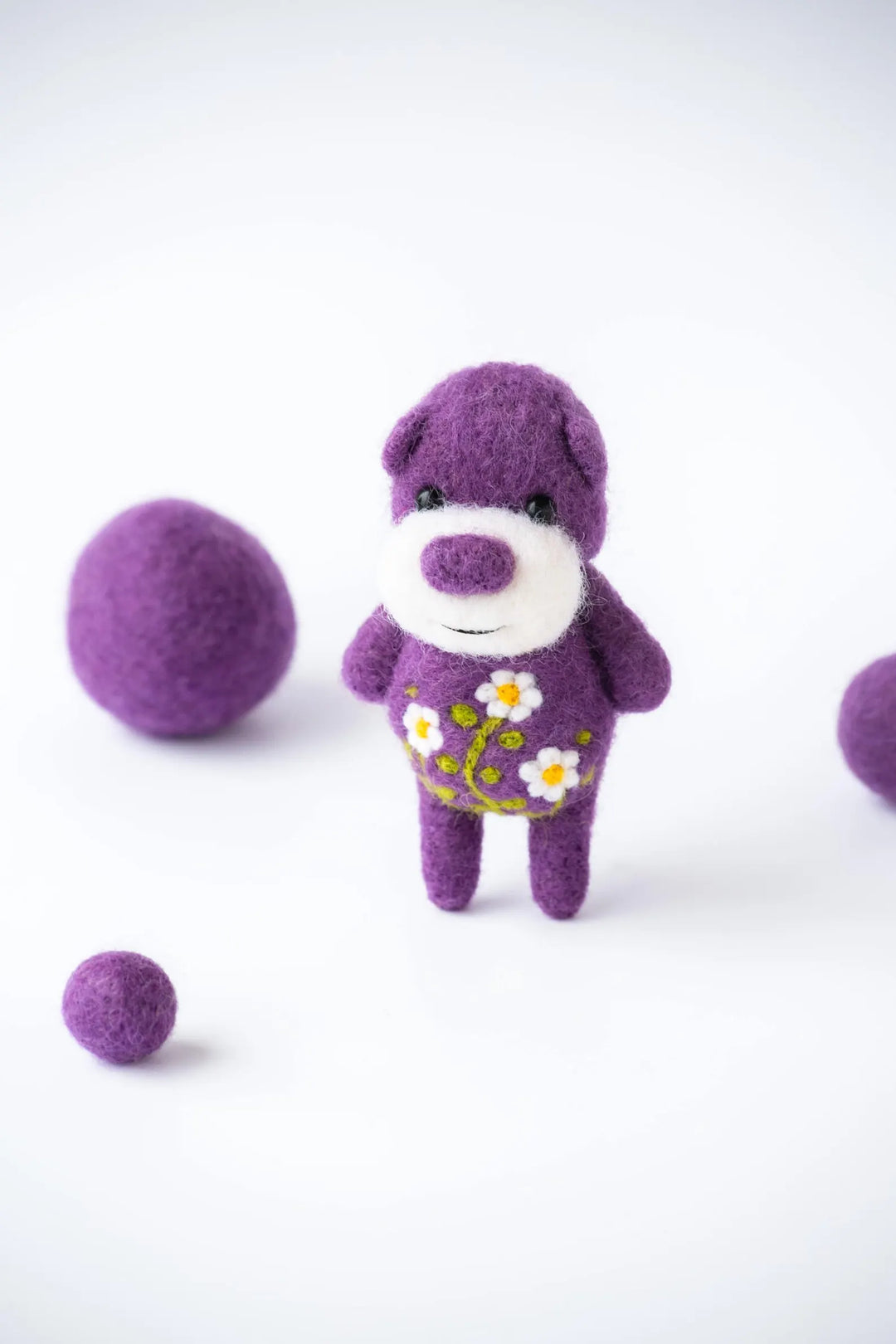 Purple Carded Merino Wool