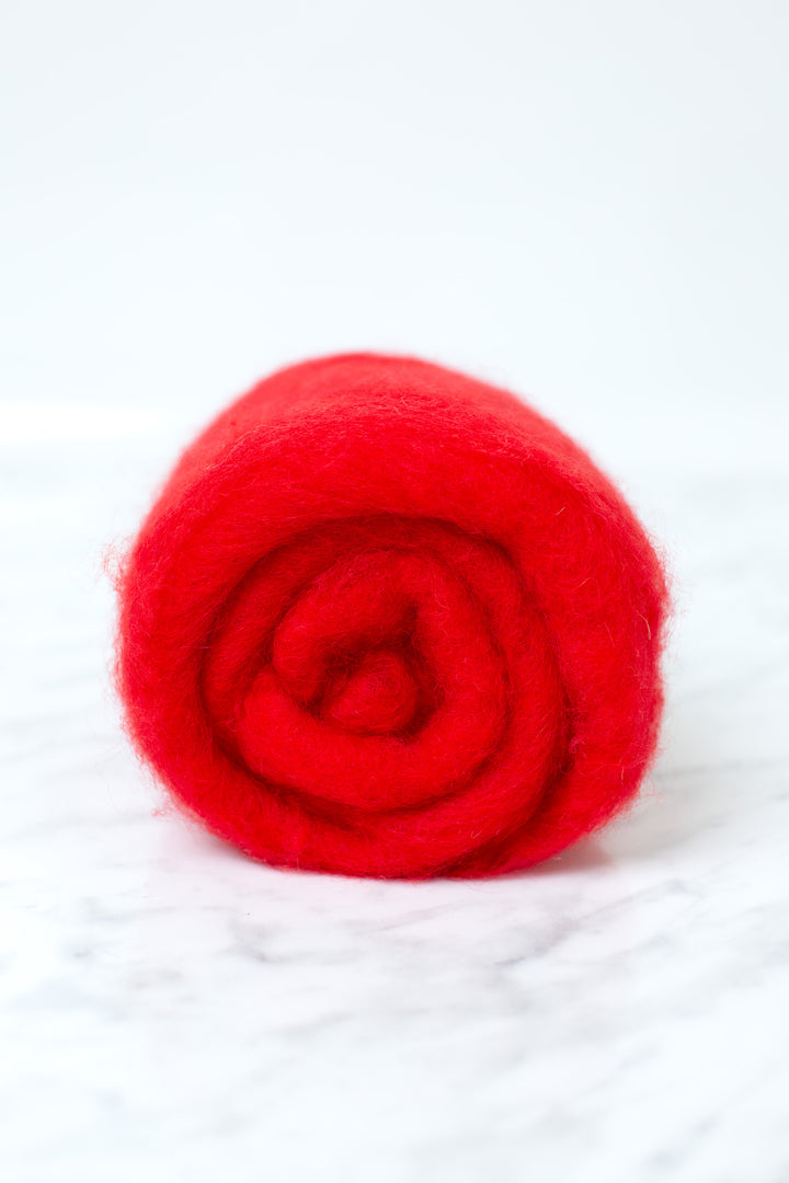 Red Carded Merino Wool