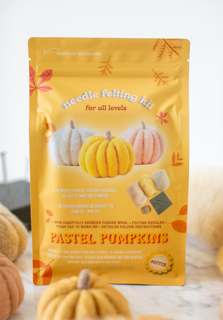 Pastel Pumpkins Felting Kit